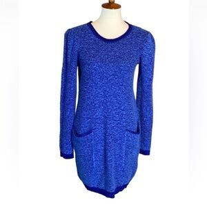 See by Chloe blue sweater dress with metallic thread Size 6 Made in Italy